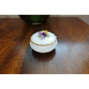 antique Coalport made in England‎ fine bone China round mini trinket dish